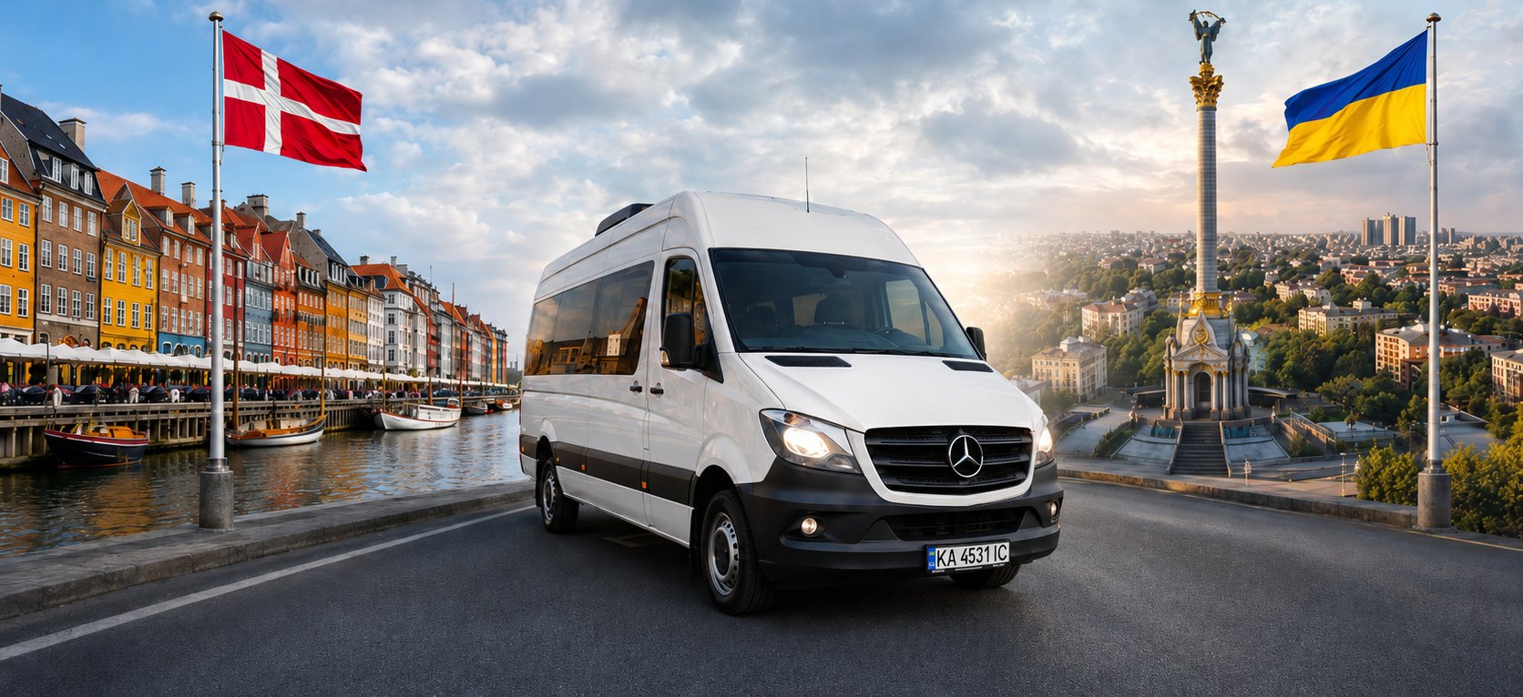 Мікроавтобус Mercedes ФеніксТранс між Копенгагеном та Києвом
